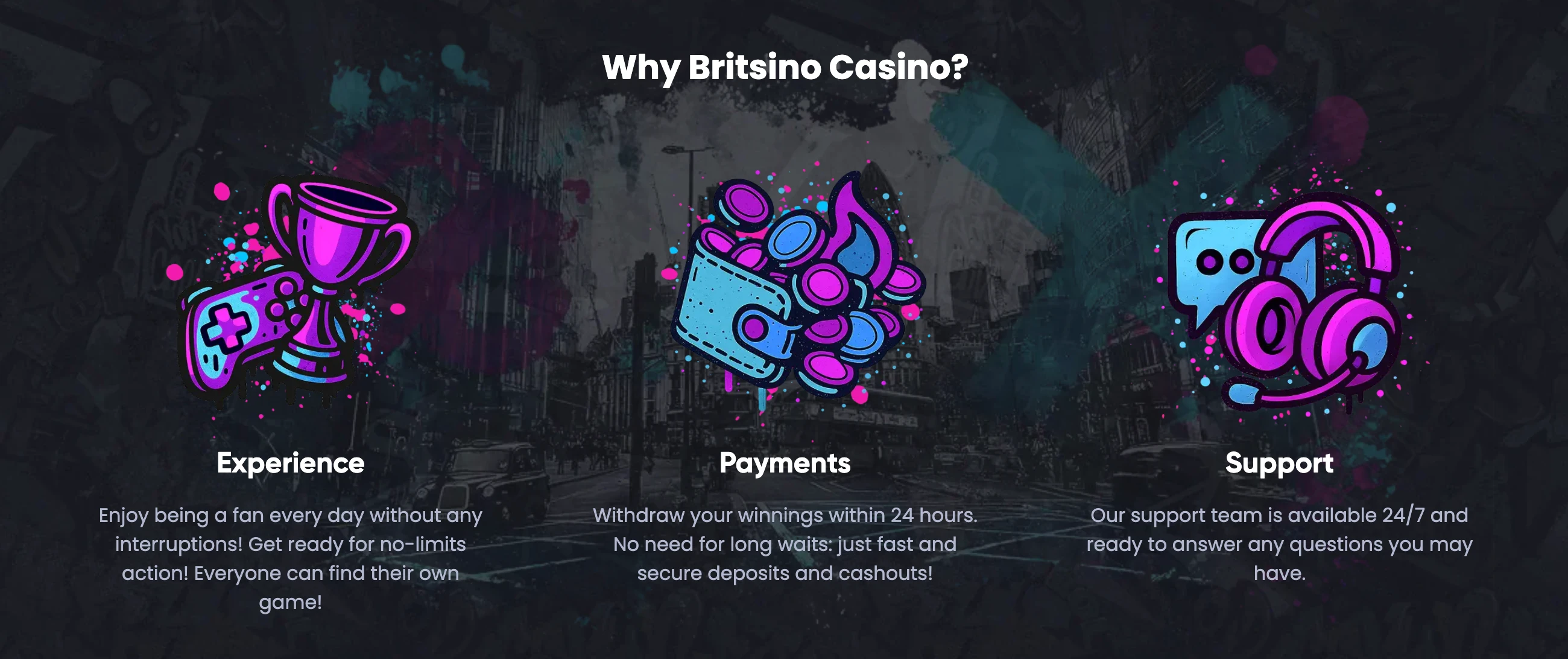 Britsino welcome content image